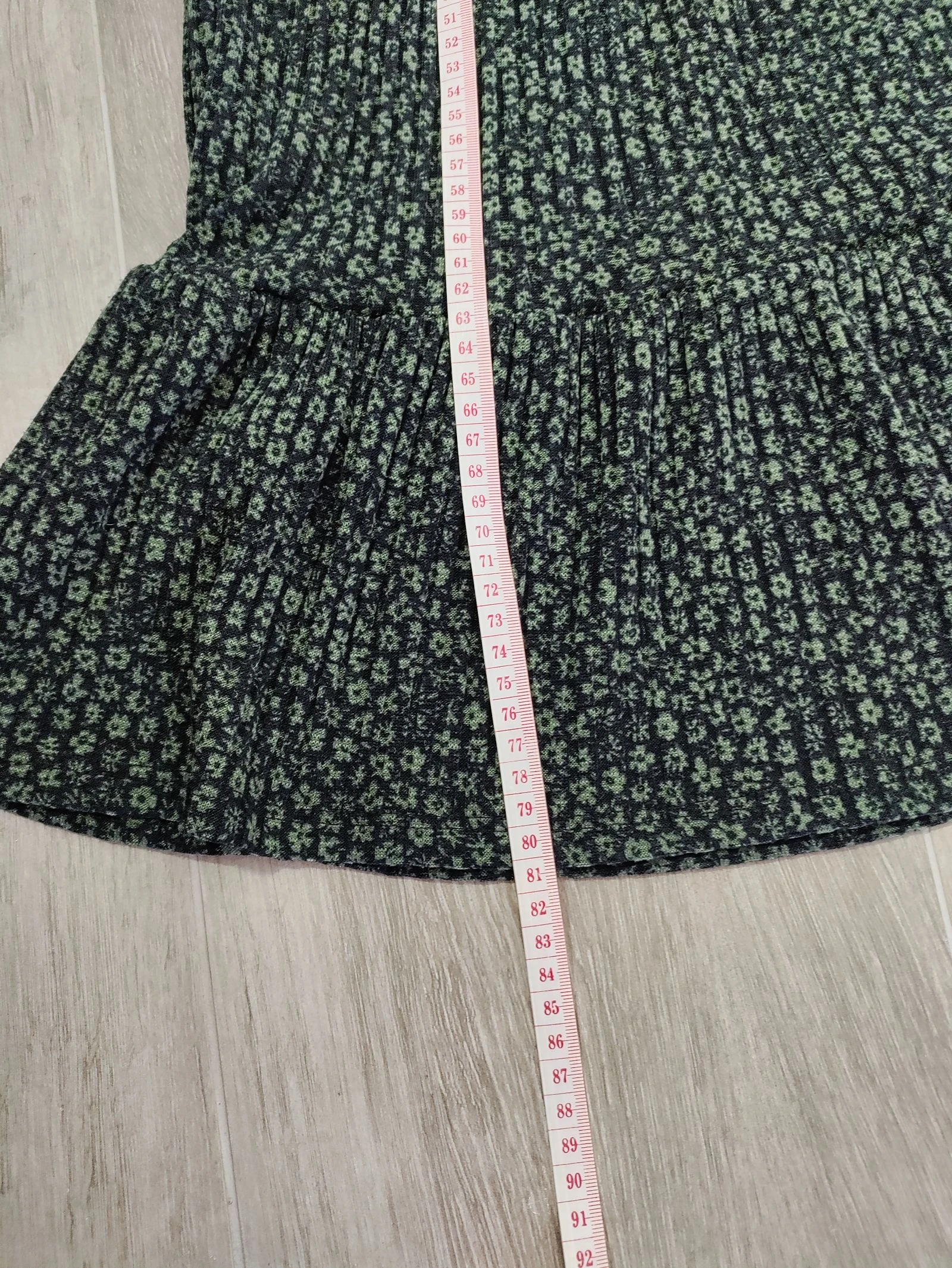 Vestido canalé floral verde Stradivarius – elástico – talla S – photo 14
